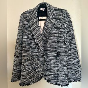 Badgley Mischka Blazer black / white Tweed